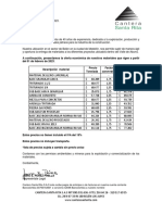 Precios Santa Rita 2023