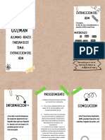 Folleto Tríptico Flyer Academia de Clases de Repaso Escolar Doodle Marrón y Blanco