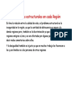 Los Problemas Estructurales en Cada Región