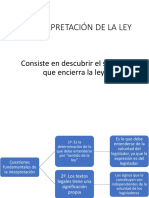 Interpretación de La Ley Derecho I 2019