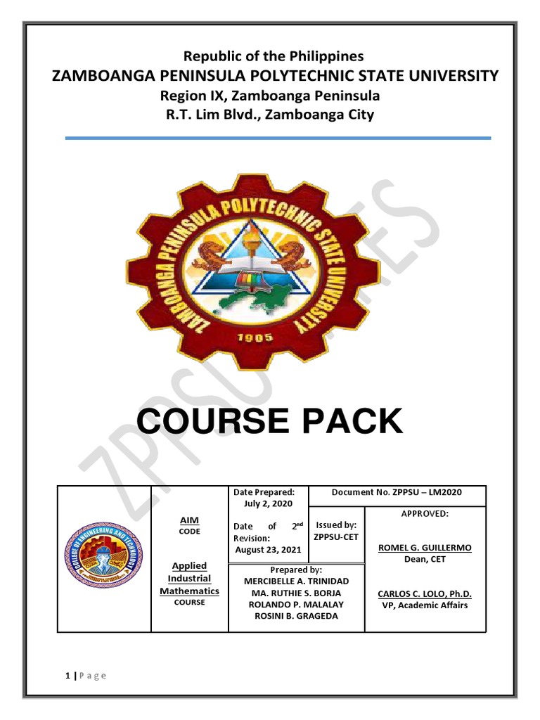Applied Industrial Mathematics Course Pack | PDF | Area | Numbers