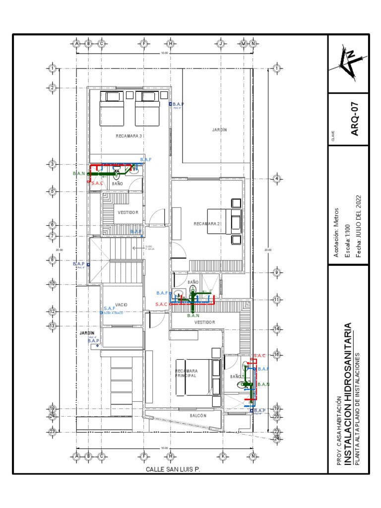 Plano de Instalación Hidrosanitaria | PDF