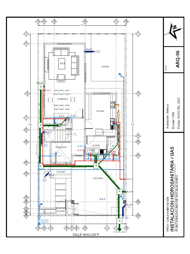 Plano de Instalaciones Hidrosanitarias | PDF