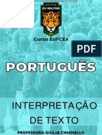 PORTUGUÊS - Ex. - Interpretação de Texto