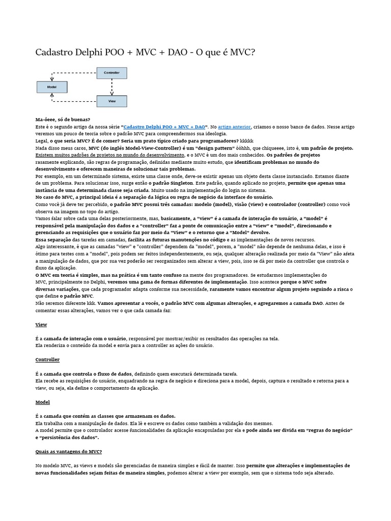 Delphi poo mvc dao 02 mvc pdf