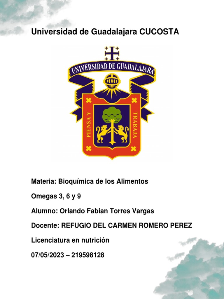 Diferencias Entre La Omega 3, 6 y 9 PDF Ácido Graso Omega 3 Nutrición