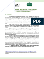 Relatório da DPU sobre crise humanitária Yanomami