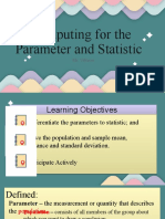 Lesson 11. Computing The Parameter and Statistic