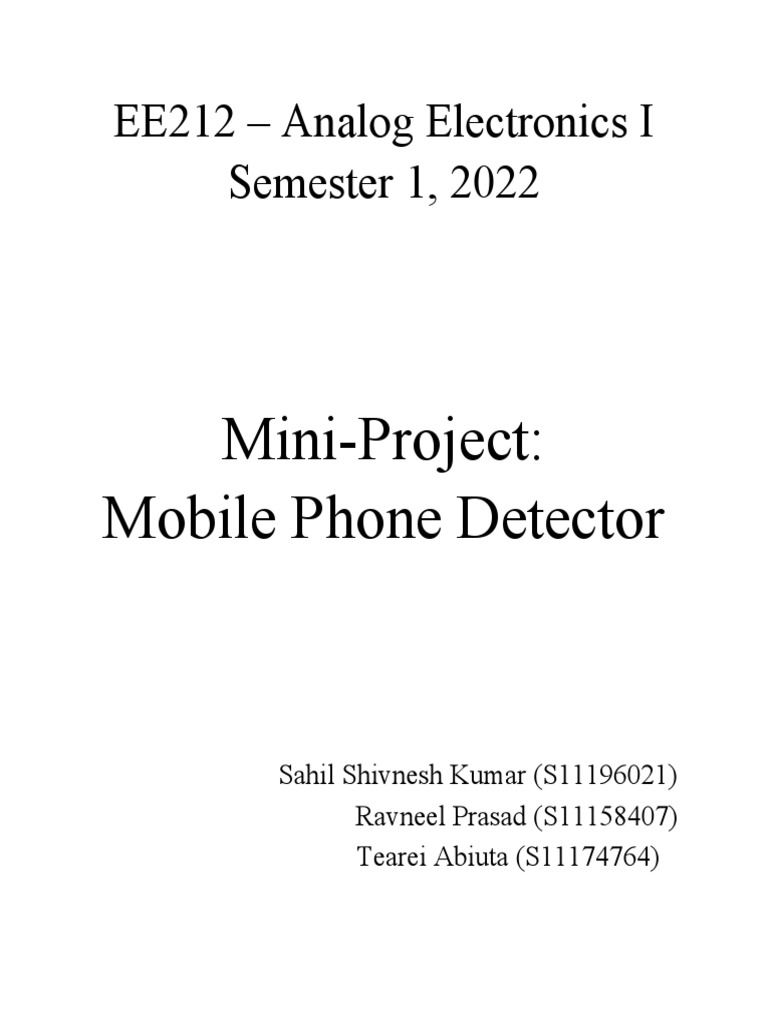 EE212 Mini Project Report | PDF | Operational Amplifier | Amplifier