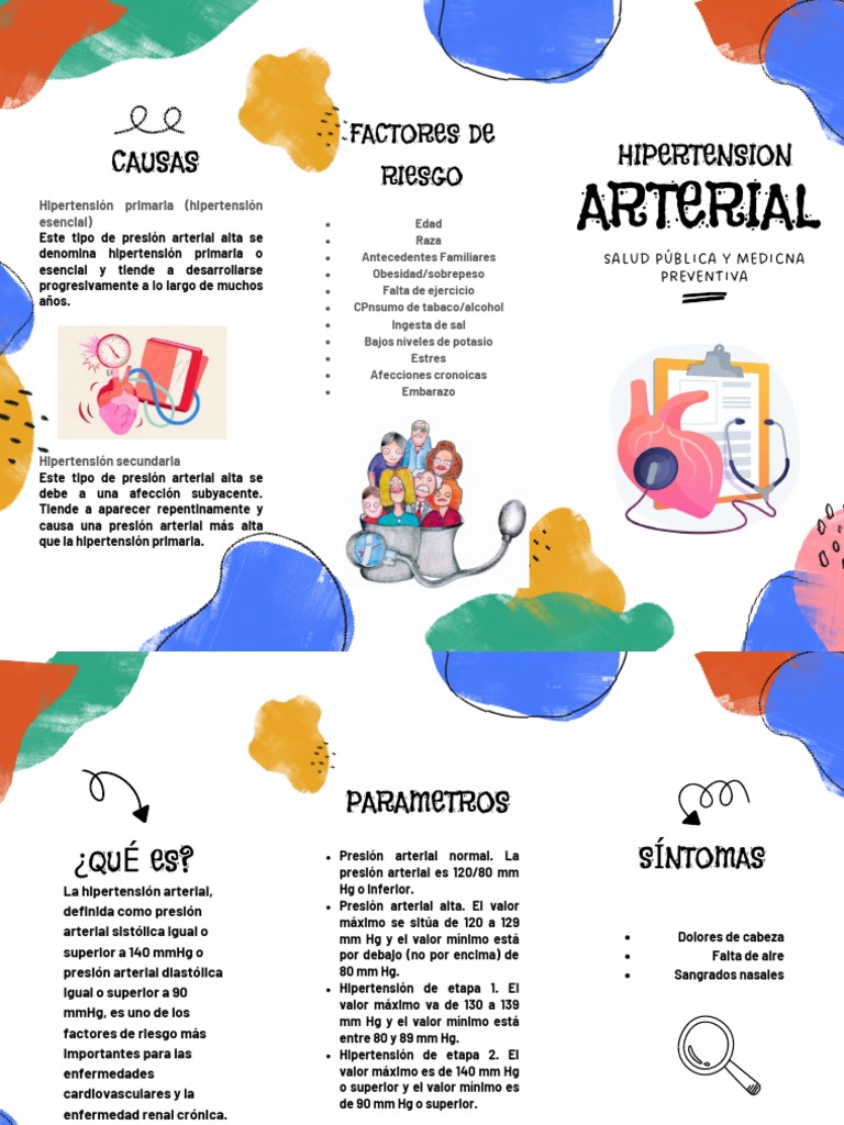 Tríptico Hipertensión | PDF | Hipertensión | Presión sanguínea