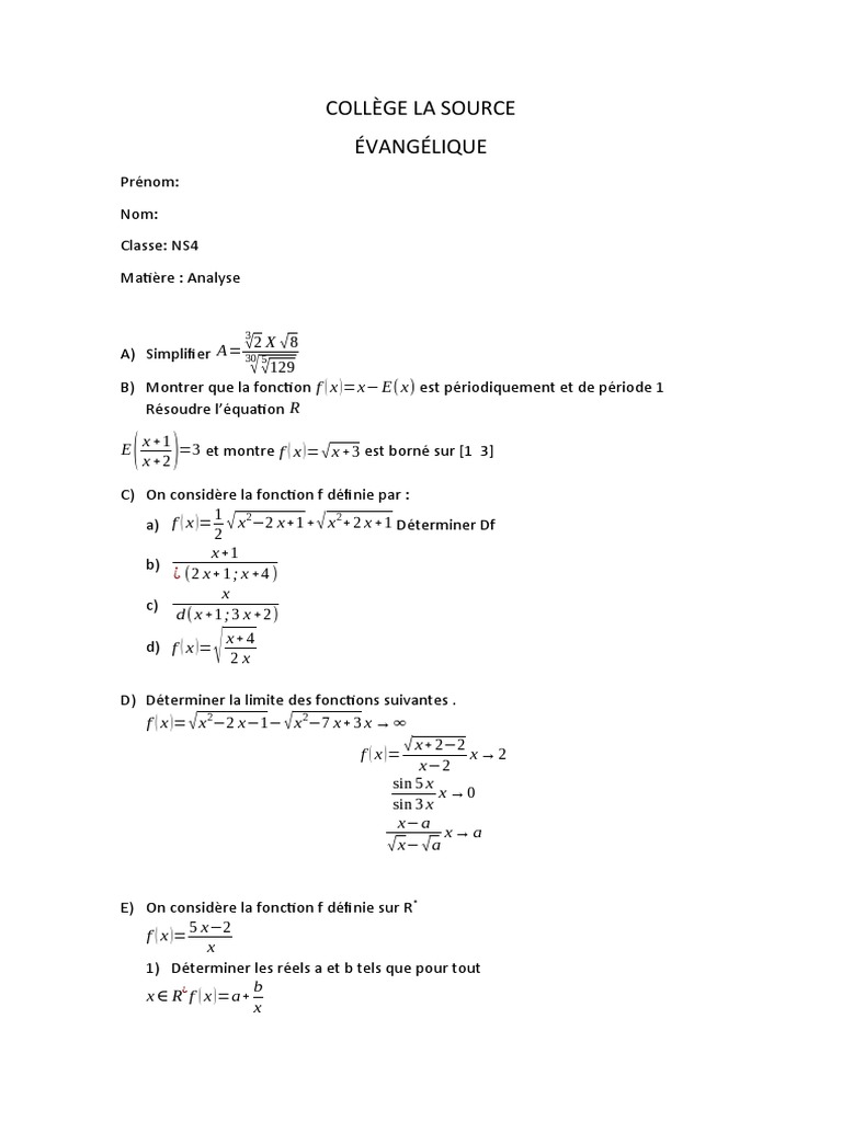 ANalyse NS4 PDF