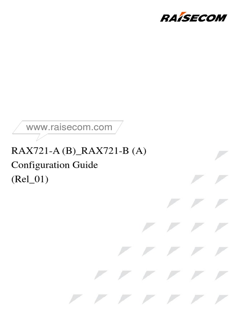 RAX721-A (B) - RAX721-B (A) Configuration Guide (Rel - 01) PDF | PDF ...
