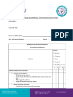 PR 1 Proposal Defense Evaluation Form