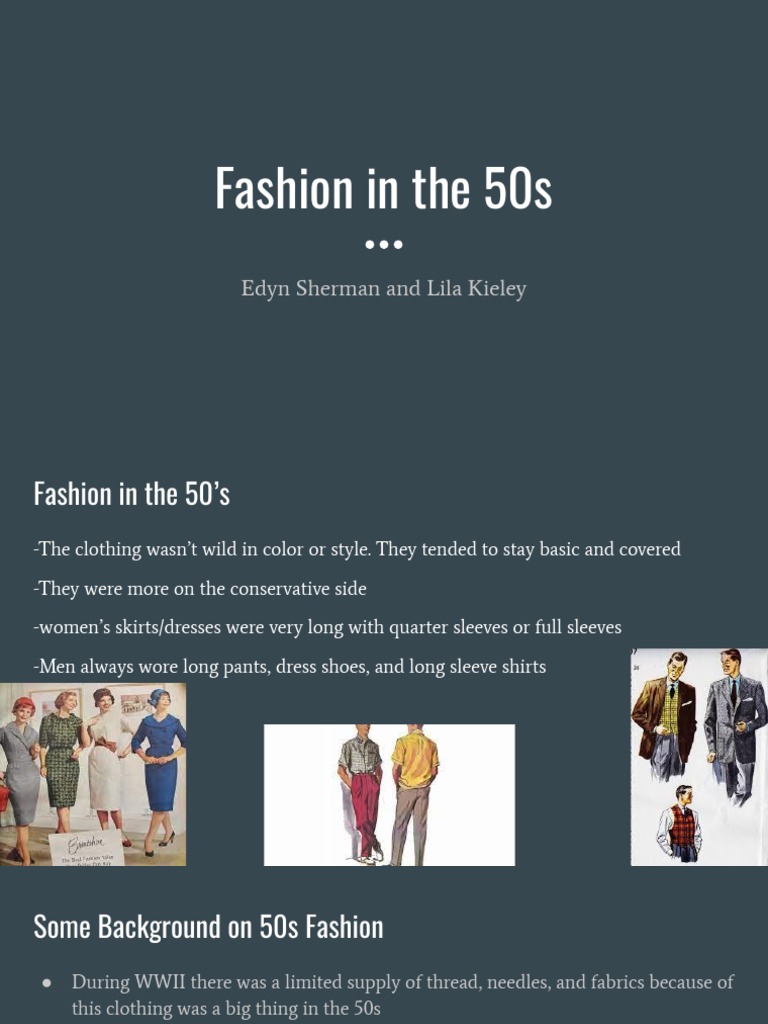 Fashion in The 50s | PDF | Dress | Fashion