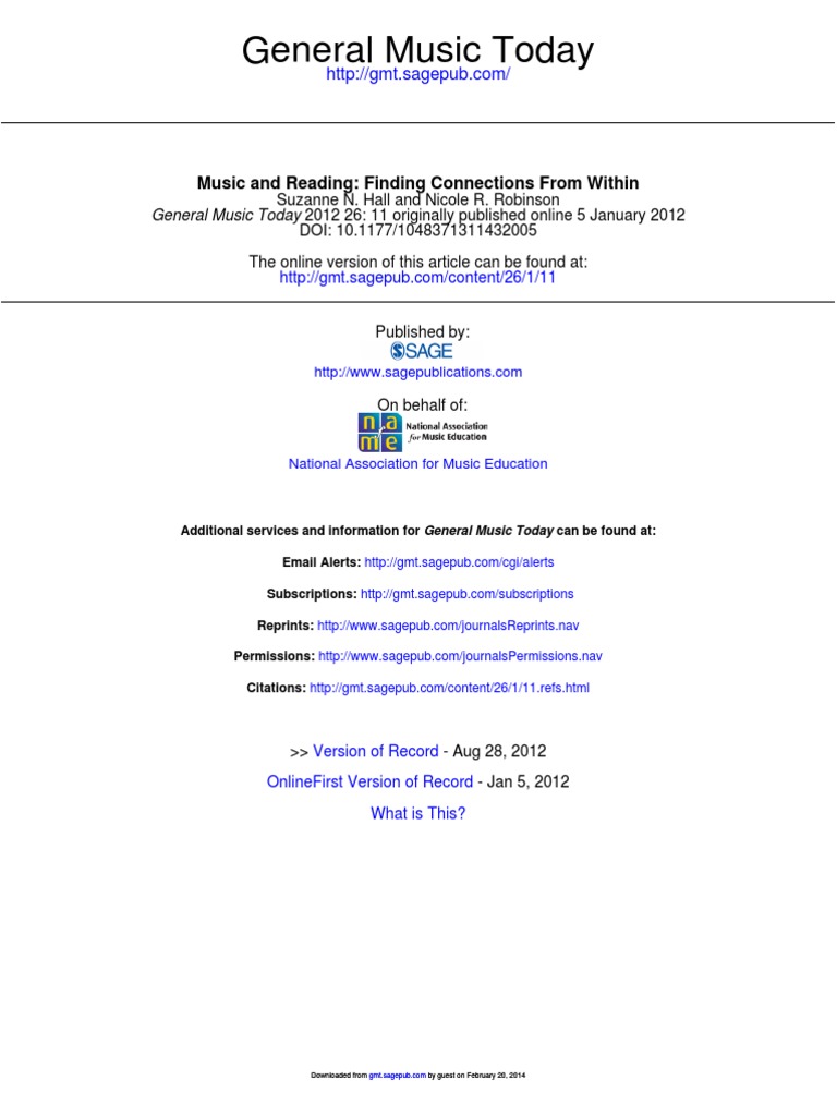 Music And Reading Pdf Phonics Syllable