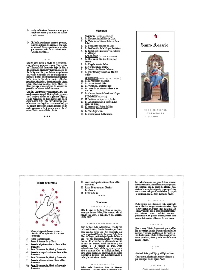 Triptico Del Santo Rosario 8 | PDF | María, madre de Jesús | orador del ...