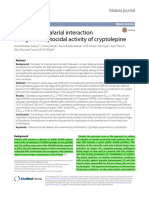 Arnold Work On Gametocidal Activity of Cryptolepine