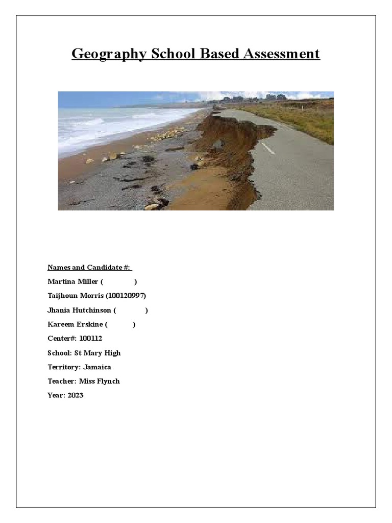Geography School Based Assessment PDF