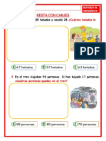 FICHA DE REFUERZO DE MATEMATICA  06-09-22  RESTAS CON CANJES