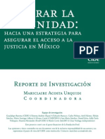 Superar La Impunidad: Hacia Una Estrategia para Asegurar El Acceso A La Justicia en México / Mariclaire Acosta (Coordinadora)