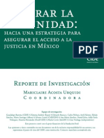 Superar la impunidad: hacia una estrategia para asegurar el acceso a la justicia en México / Mariclaire Acosta (coordinadora)