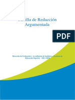 Cartilla de Redacción Argumentada