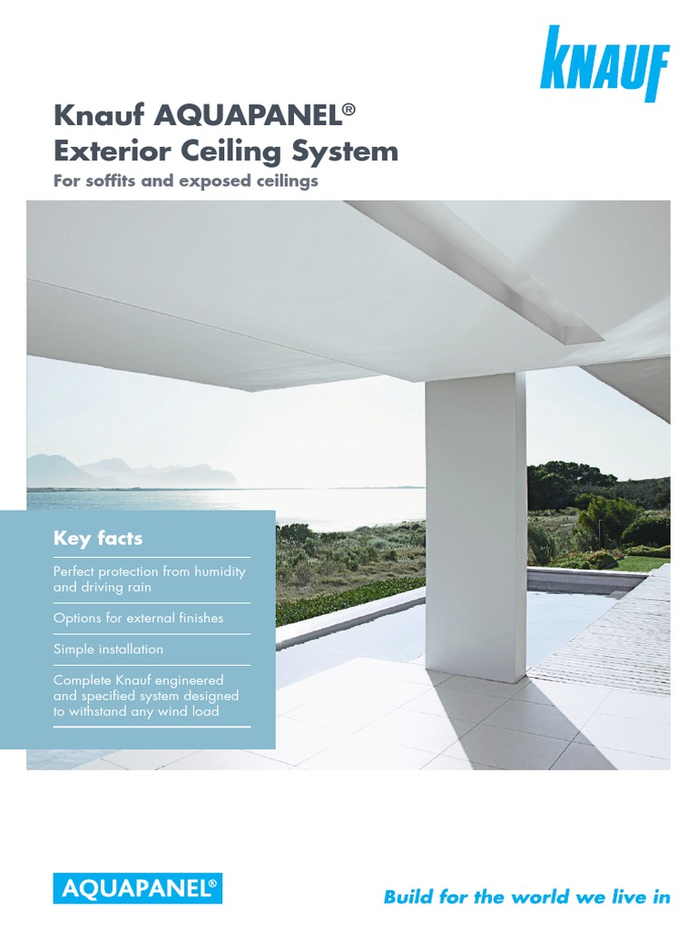 Knauf AQUAPANEL Exterior Ceiling System PDF PDF Cement Screw