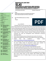 Surat Edaran Lomba Mikroskopis Malaria DPW Patelki Jatim 2023 PDF