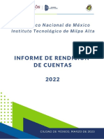 Informe de Rendicion de Cuentas 2022 ITMA..
