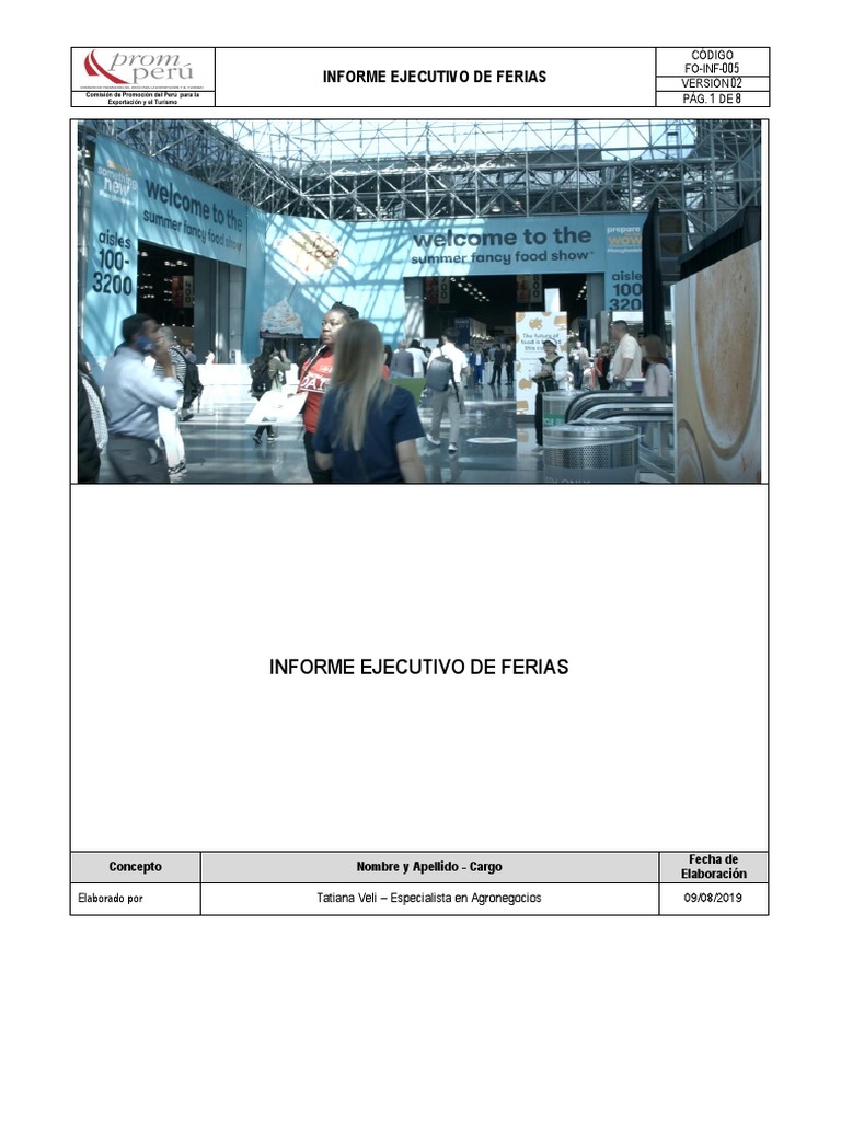 Informe Ejecutivo de Ferias | PDF | Alimentos | Perú