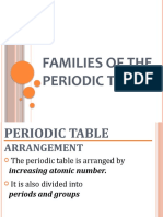 Periodic Table Families and Trends