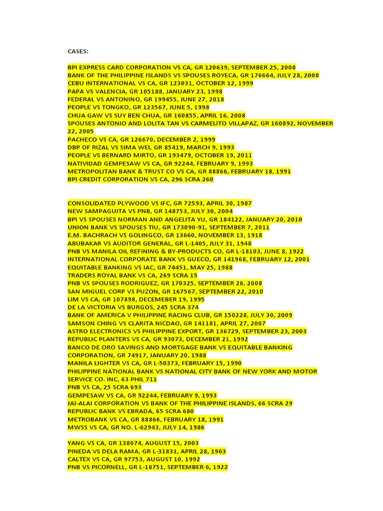Nego Cases (20222023) PDF Banking Companies Of The Philippines