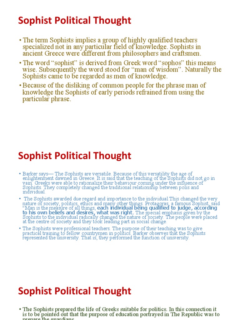 Sophist - Sem 2 PS | PDF | Social Science