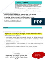 Maret. Tata Tertib Orientasi Pemantauan Pertumbuhan Hari Ke-6 Tanggal 20 Maret 2023