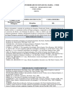 EMENTA - LP2115 - Morfologia Da Língua Portuguesa PDF