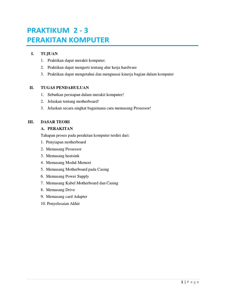 Modul Praktikum 2-3 | PDF | Komputer
