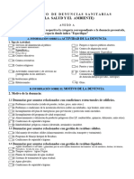 Anexo 8. Formulario de Denuncias Sanitarias (Relacionadas A La Salud y El Ambiente) - Anexo A