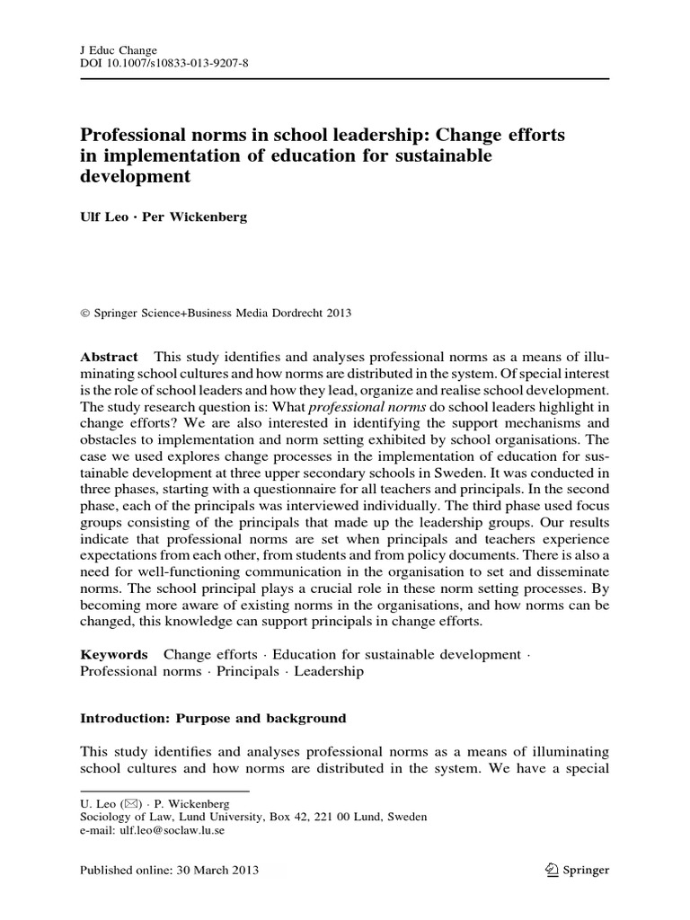leo-wickenberg-2013-professional-norms-in-school-leadership-journal