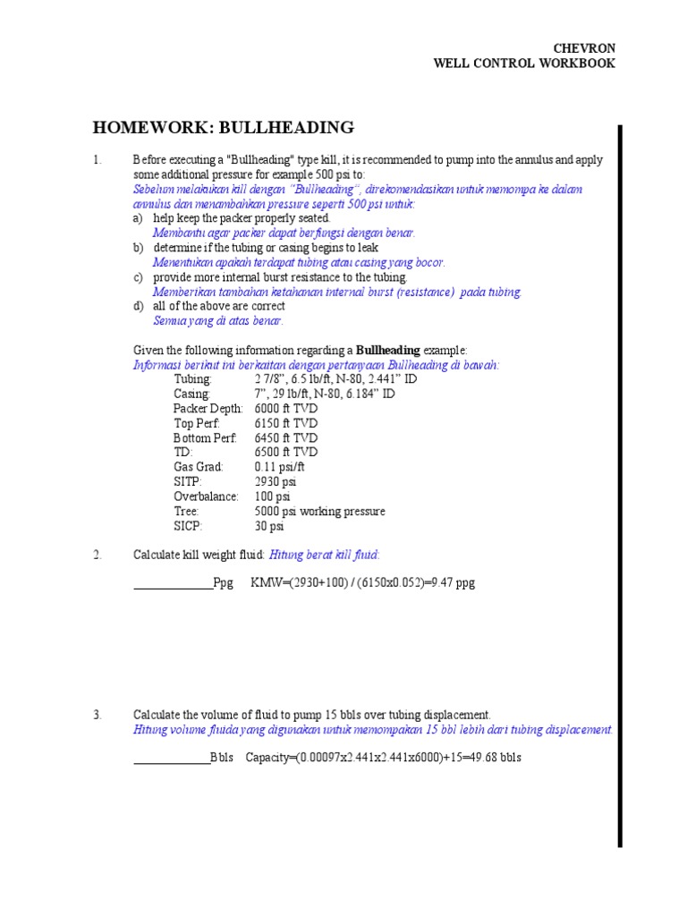 Panduan Bullheading dan Metode Driller | PDF | Sains & Matematika