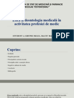 Etica Și Deontologia Medicală În Activitatea Profesiei