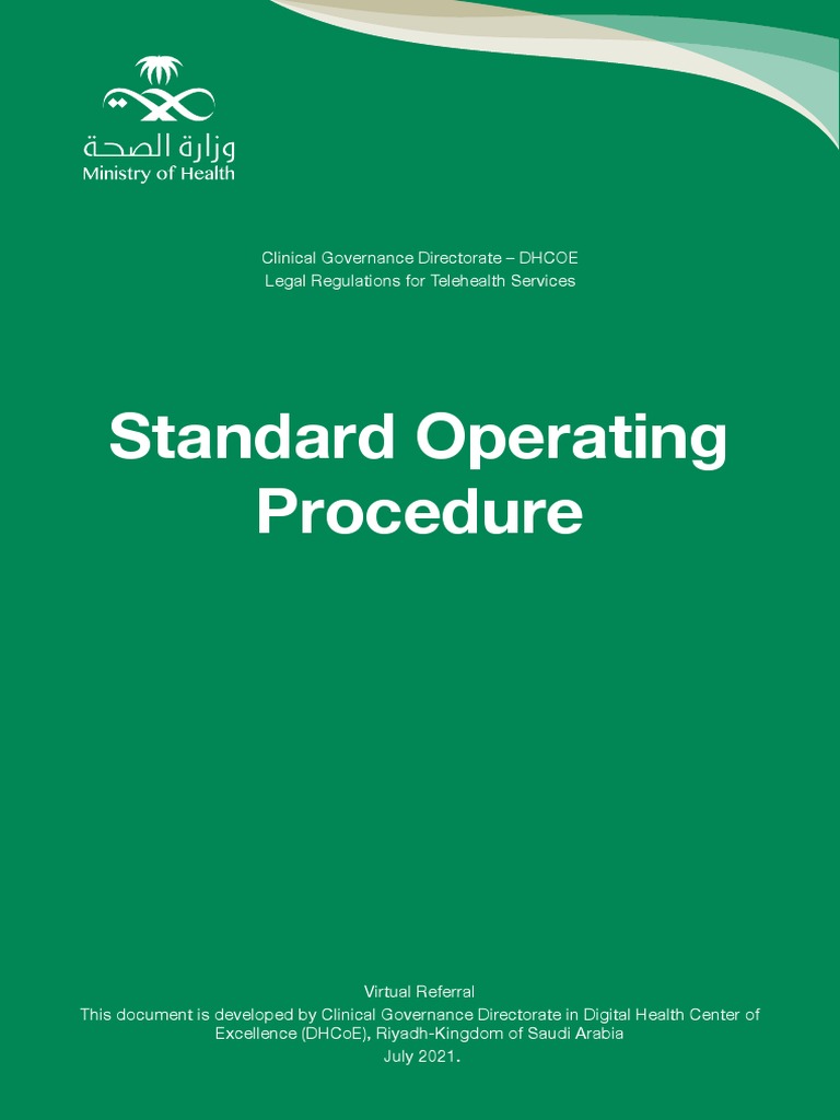 Saudi MOH Telehealth SOP Guide | PDF | Health Care | Patient