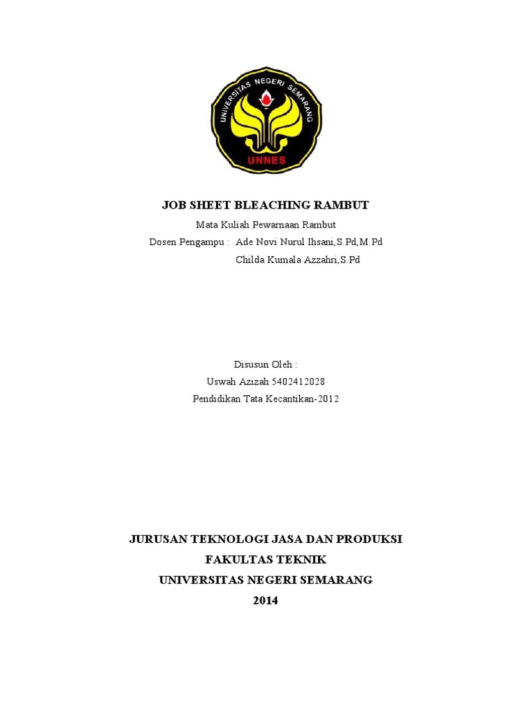Job Sheet Bleaching PDF