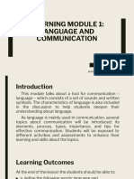 LM1: Understanding Language and Communication