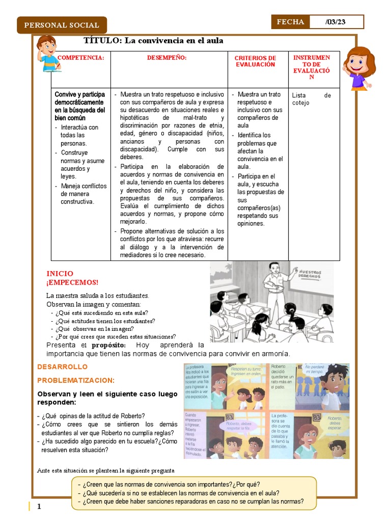 Normas de convivencia en el aula | PDF | Etica Aplicada