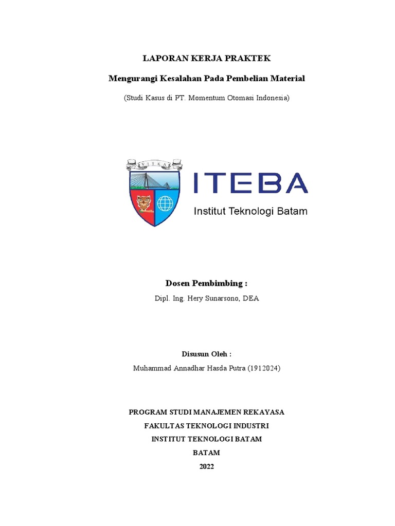 Laporan Kerja Praktek | PDF