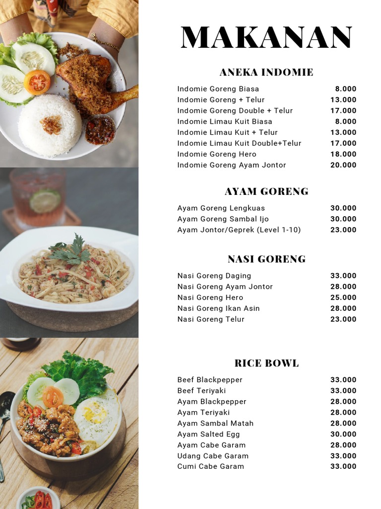 Menu Hero | PDF