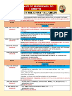 Titulos de Las Actividades de Aprendizajes Del I Bimestre 2023 PDF