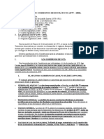 Gobiernos democráticos entre 1979-2000