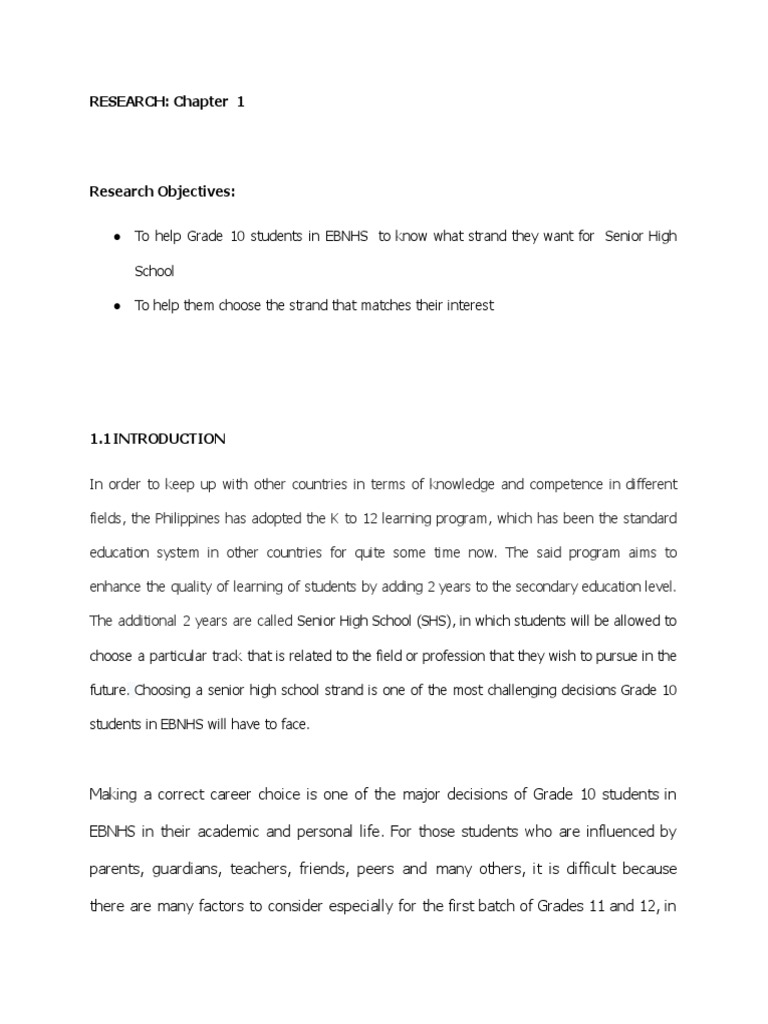Choosing Senior High School Strands | PDF | Science, Technology ...