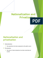 Nationalization and Privatization